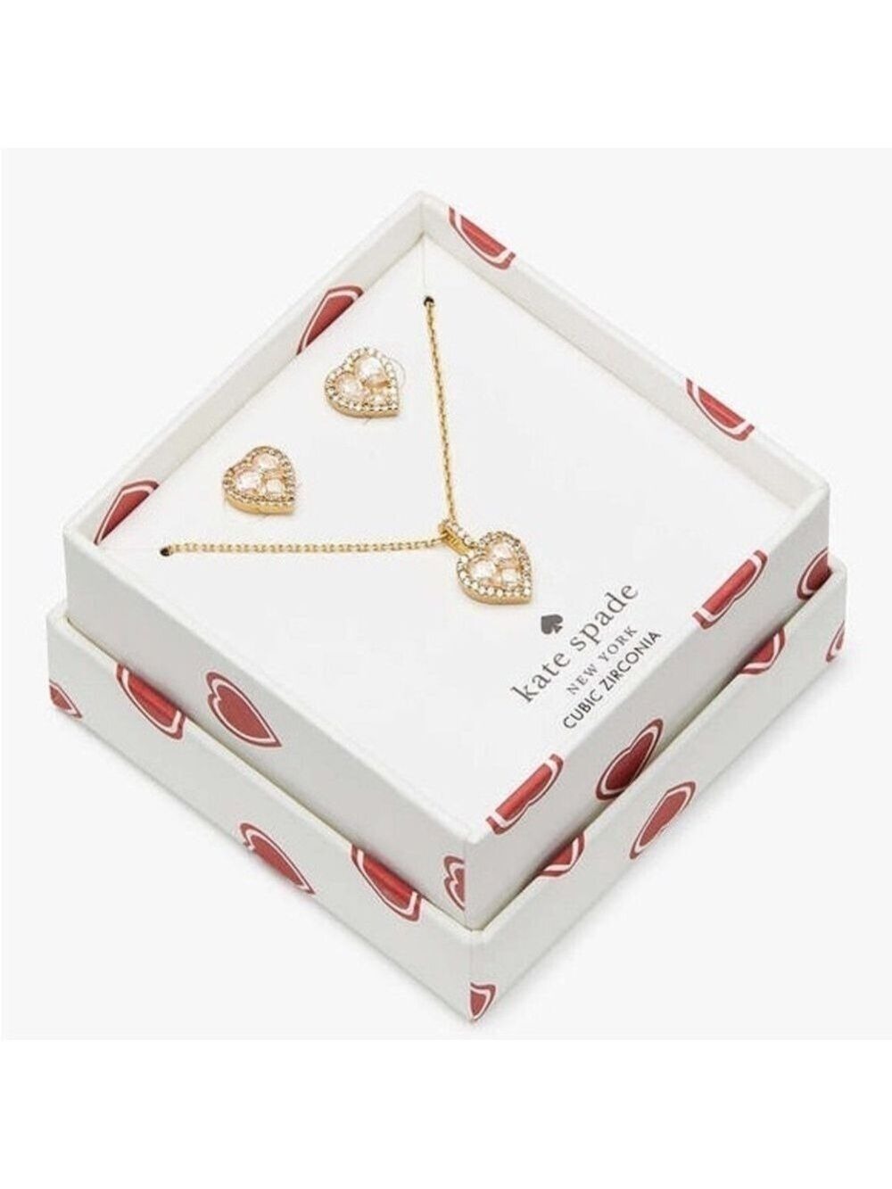 Kate Spade Spell It Out Pendant Necklace & Stud Earrings Set, NWT